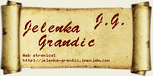 Jelenka Grandić vizit kartica